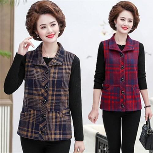 Vest Women Sleeveless Jacket Coat Short Vest Lapel Ladies Office Vintage Single Breasted Waistcoat Female Plus Size 5XL X51