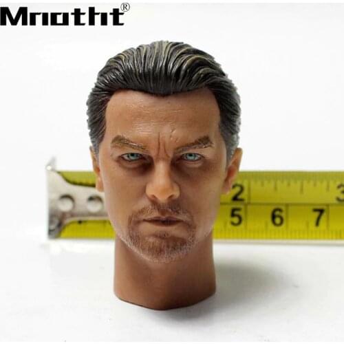 1/6 Scale Inception Leonardo Head Sculpt Open eyes close eyes Male Head Carving Model for 12inch Action Figure Toys m5