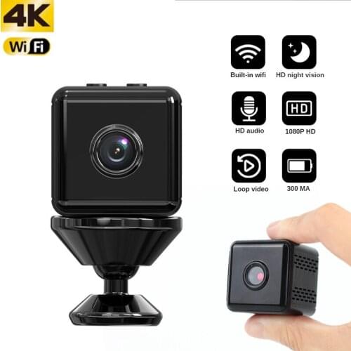 1080P/4K HD Mini WiFi IP Camera Wireless Indoor Camera DVR Night Vision Sports Monitoring Baby Monitor Outdoor Sports Camera