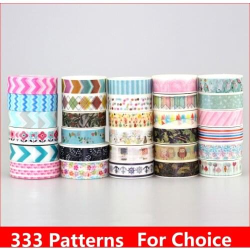 150pcs/Lot NEW Tape Flower Print Deco DIY Sticker /Adhesive Masking Japanese Washi Tape Paper Wholesale 333 Patterns choice