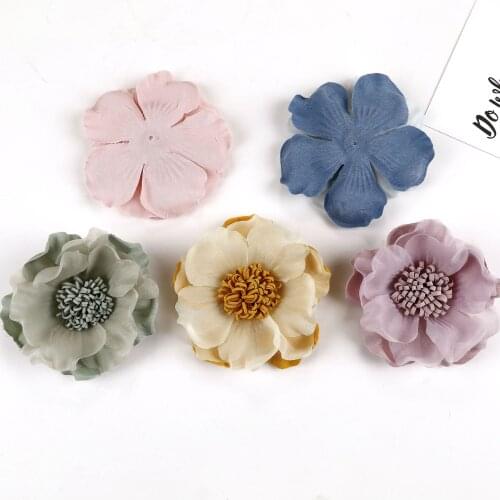 30pcs 10cm Chiffon satin Flowers Ruffles Hair Flower Hair Accessories DIY Flower Accessory Wedding decoration flower