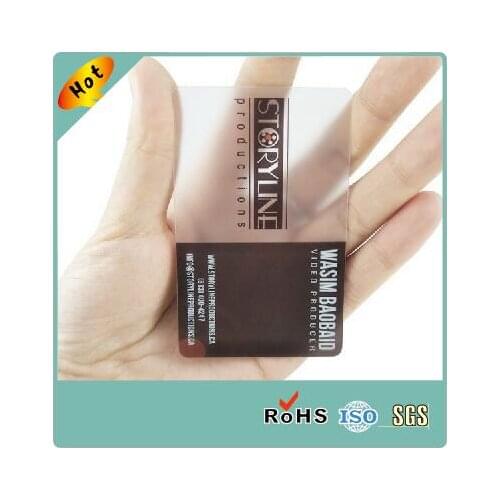 300pcs/lot) custom business transparent card,transparent matte card,plastic business card printing