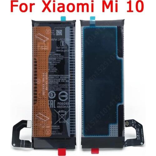 100% Original For Xiaomi Mi 10 Mi10 Battery BM4N Cellphone 4680mAh Li-lon Built-in Batteria Replacement Repair Spare Parts