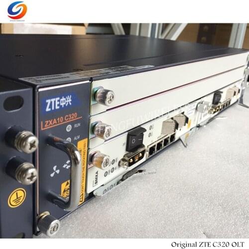 Big sale 100% Original ZTE OLT C320 Chassis GPON OLT, 1GE SMXA/1 Card*2PCS DC power