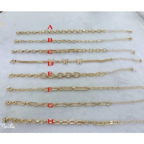 8 pieces Muli kinds bracelets adjustable chain bracelets fashion crystal jewelry for women fashion jewelry accessories