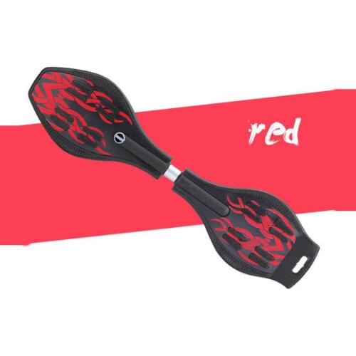 Brontosaurus Skateboard Flash Skateboard Hardwearing Board Skate Pu Leather Two-Wheel Retro For High Quality Adult Teenagers Red