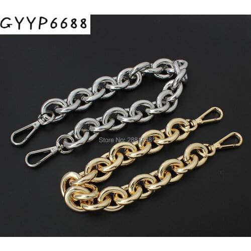 24mm thick round aluminum chain +hook Light weight bags strap bag parts handles All-match Accessory Handbag Straps
