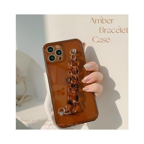 Phone case mobile shell for iphone11 XR XS 7/8/SE 2020 11pro Xs 7p/8plus X/Xs 12 12pro/max 12mini ins amber chain Transparent