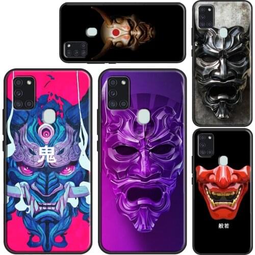 Japanese Oni Hannya Demon Mask Case For Samsung A21S A20e A11 A31 A41 A51 A71 A10 A20 A30 A40 A50 A70 A12 A32 A42 A52 A72