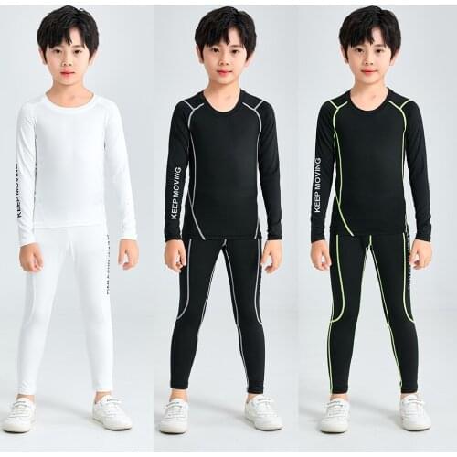Childrens Compression Set, Leggings Set for Basketball Underwear, Tracksuit for Children, Sports T-Shirt, Training Clothes