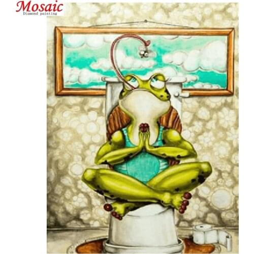 Diy Diamond Painting New 2019 5d toilet Frog Cartoon Home Decor Handmade Gift Embroidery animal square/round Diamond Art