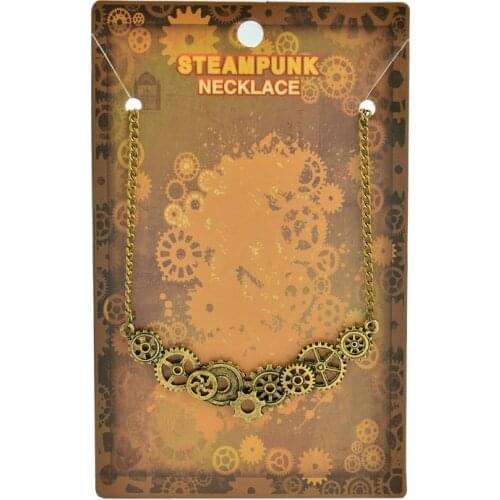 DoreenBeads Fashion Steampunk Necklace Metal Link Chain Multi Style Antique Bronze Gear Pendant Punk Series Jewelry,1 Piece
