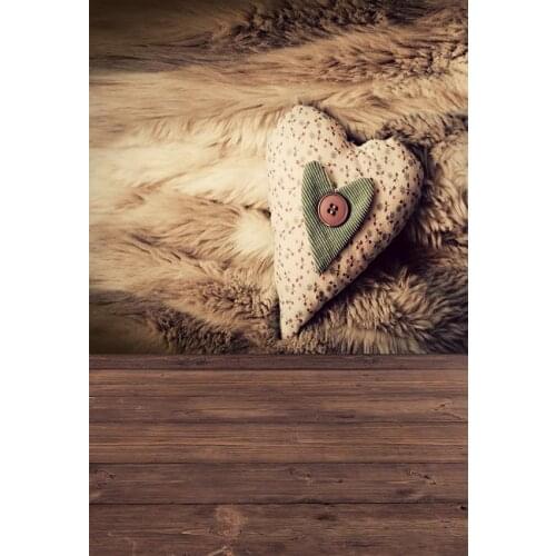 Heart photo backgrounds polyester animal fur carpet photography backdrops for photographer studio accessories backdrop LV-1456