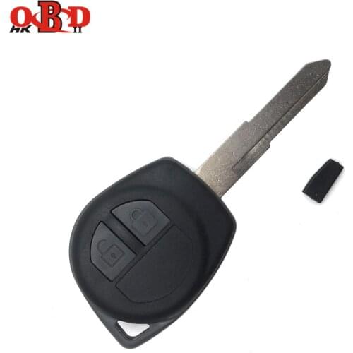 HKOBDII for Suzuki 2 buttons Remote Car Key 315/434MHZ ID46 Blank Chip+Uncut Blade