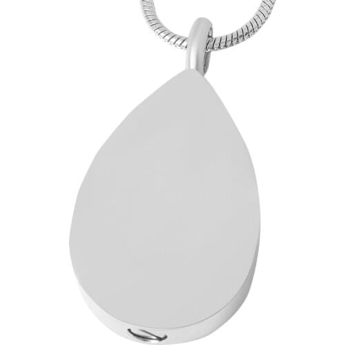 IJD9433 Engravable Blank Stainless Steel Teardrop Cremation Jewelry To Hold Ashes Keepsake Memorial Urn Pendant For Engraving