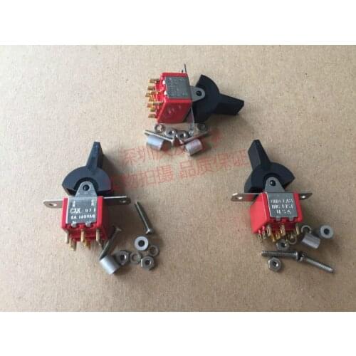 Imported American rocker switch button 9 feet 3 file fixed with gold plated foot gold contacts