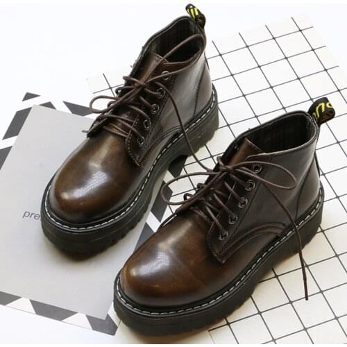 Classic Retro Winter Boots short Woman Platform Outdoor fur motorcyle Boots Leather Cow Muscle shoes ankle snow Boots B12-06