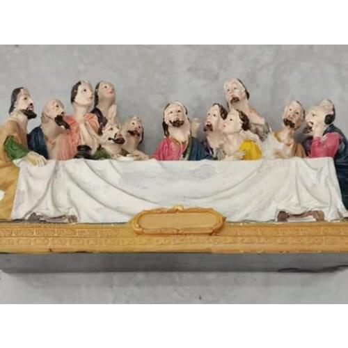 Collection Last Supper Statue Table Top Decoration Holy Religious Figurine House Home Office Car Decor,7"