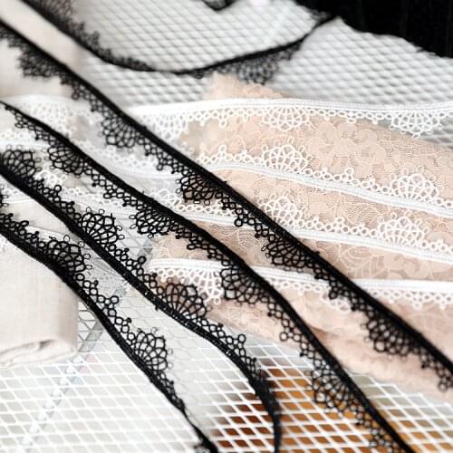 Hot sale Lace Accessories Single Fine Quality Water Soluble Black White Wide 5cm D0503