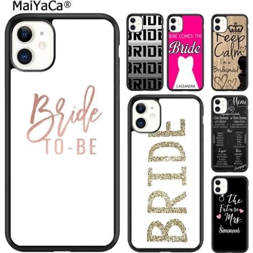 MaiYaCa Personalised Wedding Bride groom Name Phone Case For iPhone SE 6s 7 8 plus X XR XS 11 12 pro max Samsung S8 S9 S10 shell