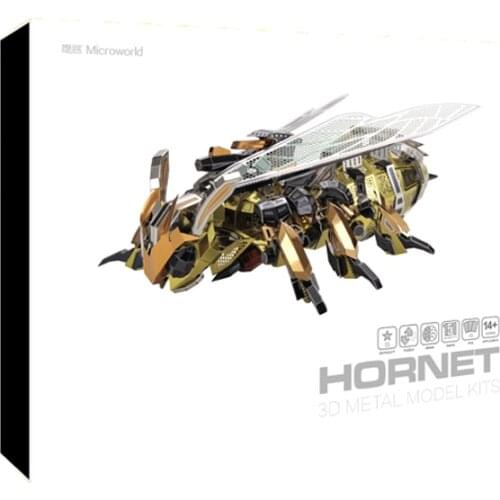 Microworld 3D Metal Puzzle Hornet Model kits DIY Laser Cut Assemble Jigsaw Toys GIFT For Children