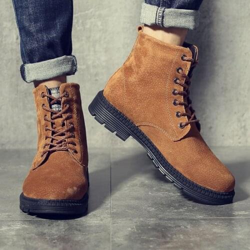 Man Autumn High Top Leather Military Quality Boots Mens Military Desert Boot Ankle Boats Army Work Shoes Leather Snow Boot S2-96