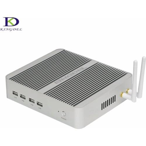 Newest Intel Mini PC 7th Gen. i5 7200U i3 7100U Dual Core Fanless Computer 8GB RAM 256GB SSD Metal Case HDMI VGA 8*USB 4K HTPC
