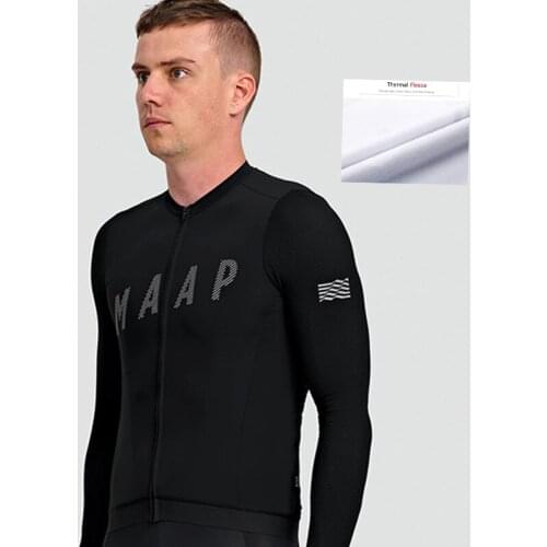 New Maap 2020 Winter Pro Team Thermal Fleece Mens Cycling Jersey Clothing Mountain Outdoor Bike Tops Wear Bicycle Clothes