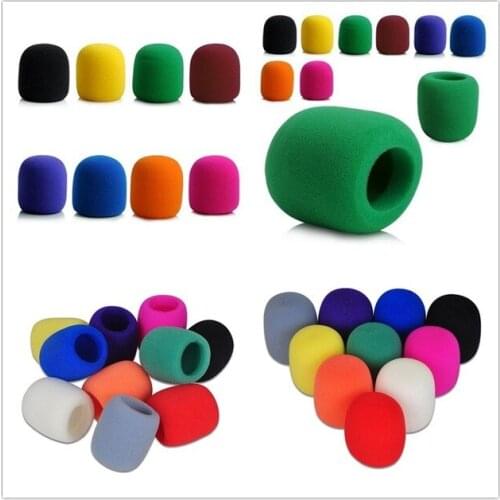New 1Pcs Mix Colors Sponge Microphone Set Replacement Foam DJ Stage Windshield Wind Shield Cover Thick Washable