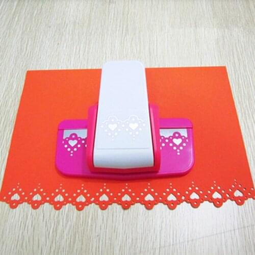 New big lace fancy double heart shaped border punch cutter crafts scrapbooking boundary punch embossing puncher for foam paper