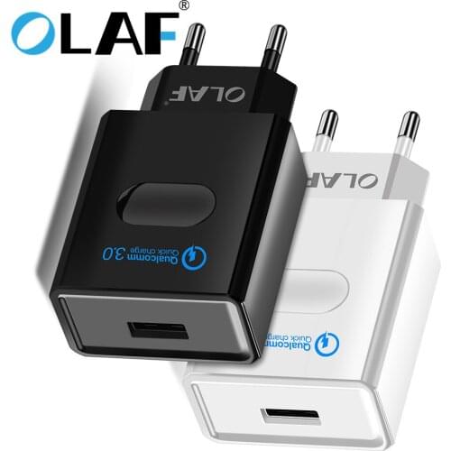 Olaf USB Charger 5V/3A Quick Charge 3.0 Travel wall Power Adapter Micro USB Cable Mobile Phone Charger for iPhone Samsung Xiaomi