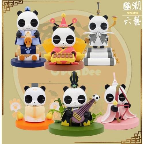 Original Panda Chinese Style Six Arts Series Blind Box Toys Doll Random One Cute Anime Figure Gift Free Shipping