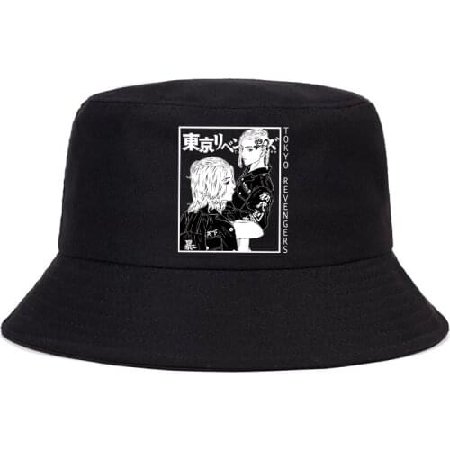 Tokyo Revengers Summer hat Anime Printing Style Women Men Panama Bucket Hat Cap The Design Flat Visor Harajuku Fisherman Hat