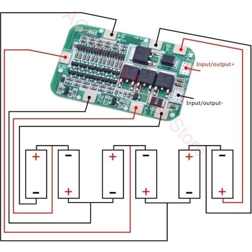 1PCS 6S 15A 24V PCB BMS Protection Board For 6 Pack 18650 Li-ion Lithium Battery Cell Module diy kit