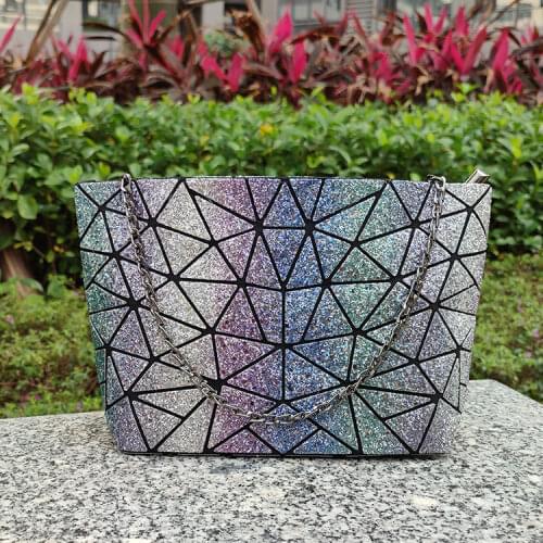 Geometric messenger bag fashional wommen crossbody bags Hobos chains bag