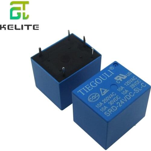 TIEGOULI 1pcs/lot SRD-24VDC-SL-C SRD-24VDC SRD-24V POWER RELAY DIP-5 100% NEW