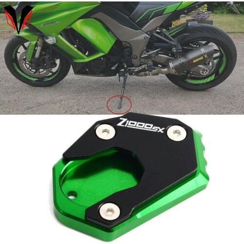 Logo 'Z1000SX' Motorcycle Foot Side Extension Pad Kick Stand Enlarger for KAWASAKI Z1000SX Z1000 SX Ninja 1000