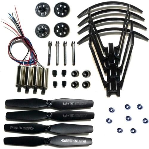 RC Drone Spare Part Kit Propeller Protection Frame Guard Motor Gears for VISUO XS816 XS809 XS809W XS809HW Drone Spare Parts