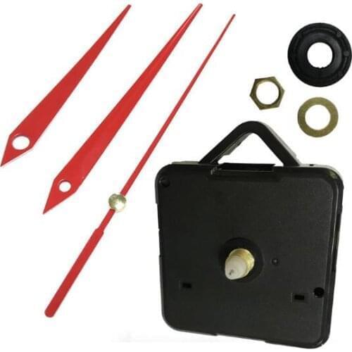 100pcs fedex/dhl Silent Wall Clock Quartz Needle Movement Black and Red Hands DIY Replacement Part Repair