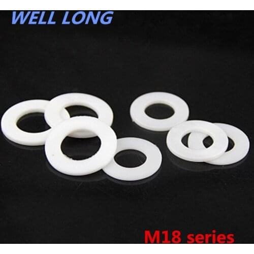 100pcs/lot M18 PP Screw Gasket Insulation Plastic Flat Pad Plastic Washer