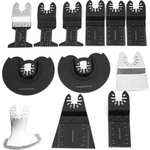 12pcs Universal High-Carbon Steel Oscillating Saw Blade Multifunctional Cutting Tool