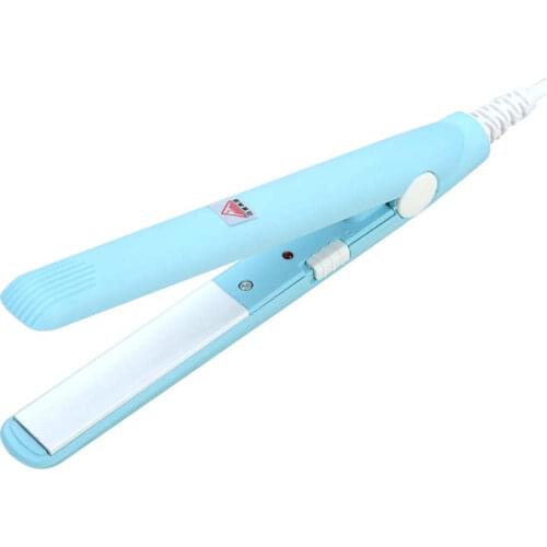2 in 1 Mini Hair Straightener Ceramic Tourmaline Plate Beauty Flat Iron Heating Curler Hair Healting Plate