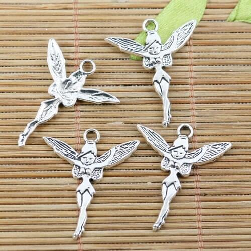 20pcs tibetan silver color fairy design charms EF2273