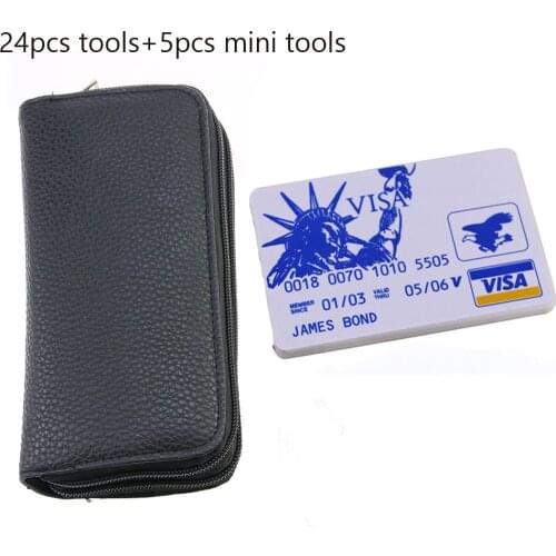24PCS Goso Lock Pick Kit with Card Tools 5pcs Mini Tools,Locksmith Beginner Practice Set Men Training Kit for Lock