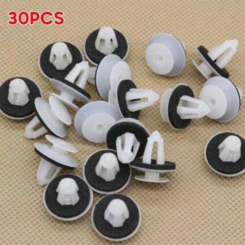 30 Pcs Fastener Clips With Sealer For Mercedes R129 W202 W203 W211 Inner Door Panel Retainer White Hot Sale