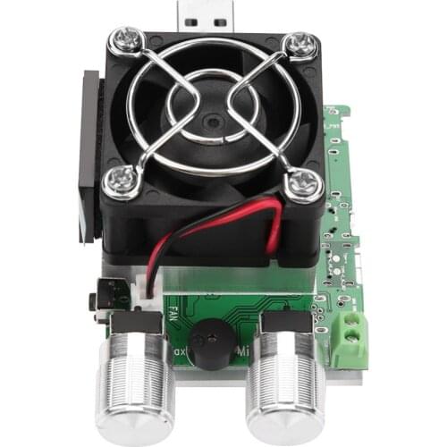 35W Constant Current Double Adjustable Electronic Load Quick Voltage USB Tester Voltmeter Aging Discharge Meter