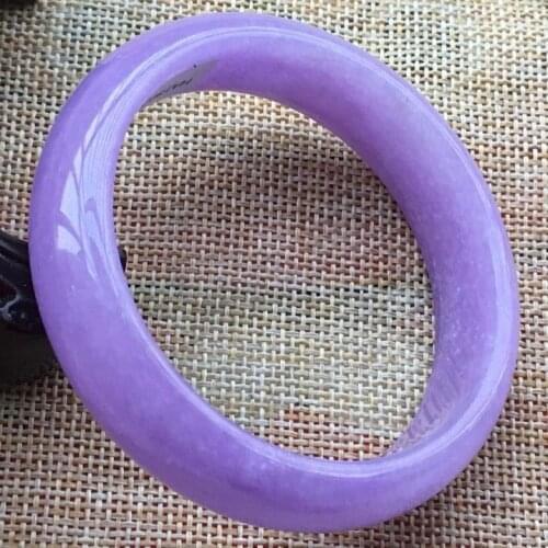 55~60mm Certified Grade A Natural Lavender Jadeite JADE Bracelet Bangle