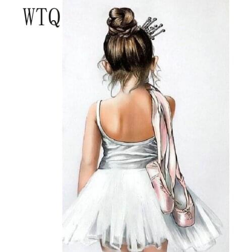 5D DIY Diamond Painting Cross Stitch Kits Ballerina Girl Mosaic Picture Diamond Embroidery Full Square Round Drill Home Decor
