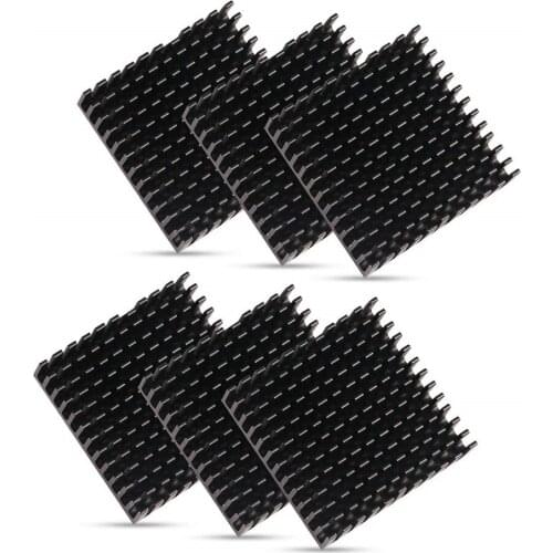 6Pcs 40mm Heatsink Cooler Cooling Heat Sink Radiator Chipset 40mmx40mmx11mm Aluminum Heatsink for Cooling 3D Printer