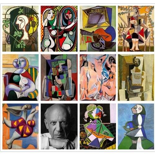 Diy 5D Picasso Diamond Painting Full Drill Abstract Figure Diamond Embroidery Cross Stitch Kits Mosaic Handmade Wall Decor
